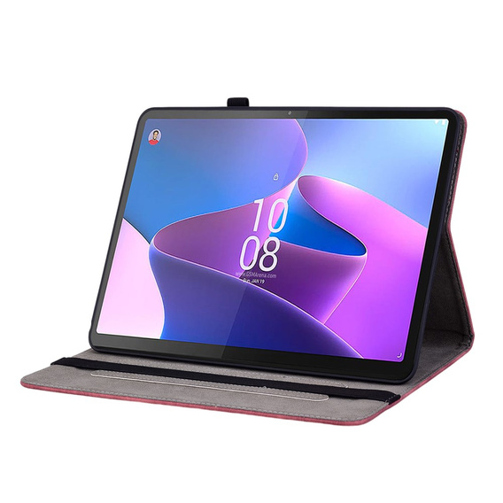 Flap case for Lenovo Tab P12, flower, red