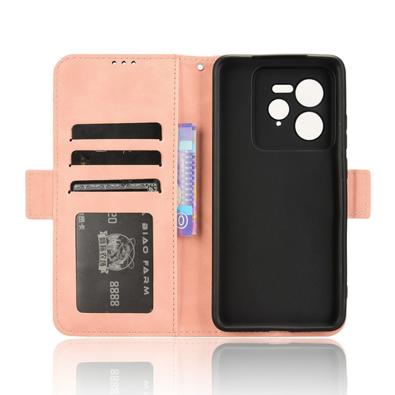 Flip case for Realme GT 7 Pro, Card Slot, pink