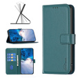 Flip case for Samsung Galaxy S23 FE, BINFEN Wallet, green + 9H glass