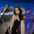 Blavec Selfie Stick Aluminium Fusion P07 with MagSafe, LED lights and remote control