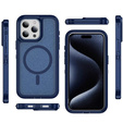 Case with frame for iPhone 15 Pro, for MagSafe, blue
