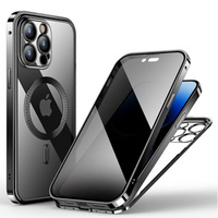 Case for iPhone 14 Pro, Privacy Dual Glass, for MagSafe, black