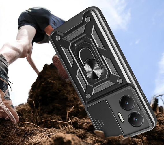 Case for Xiaomi Poco F7, CamShield Slide, black