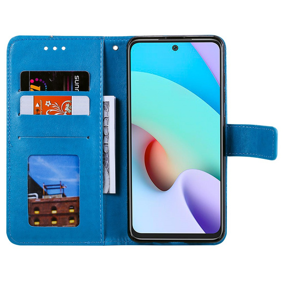 Flip case for Xiaomi Redmi 10, Mandala, blue