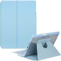 Keyboard case for iPad 11" 2025 A16 (11 gen.) / iPad 10.9" 2022 (10 gen.), Rotary 360° Leather, light blue