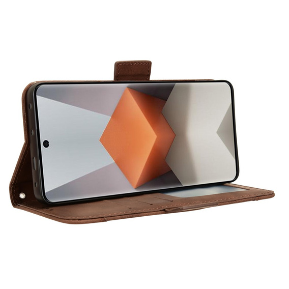 Flip case for Xiaomi Redmi Note 13 Pro+, Card Slot, brown