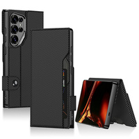 GKK Card Slot Wallet flip case for Samsung Galaxy S26 Ultra, carbon black