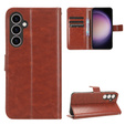 Flip case for Samsung Galaxy S23 FE, Crazy Horse Wallet, brown