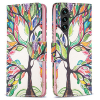 Flip case for Samsung Galaxy A55 5G, Wallet, Tree of life, white