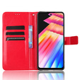 Flip case for Infinix Hot 30i, Crazy Horse Wallet, red