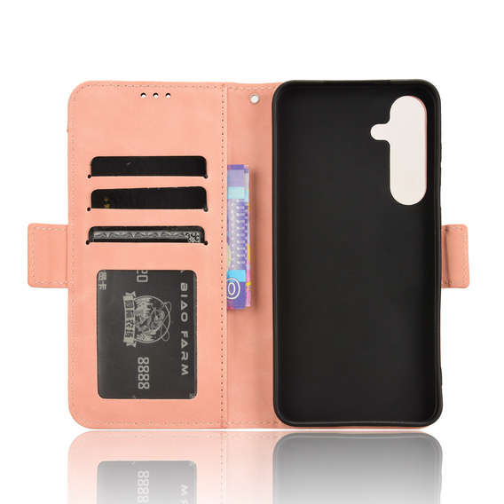 Flip case for Samsung Galaxy S25 FE, Card Slot, pink
