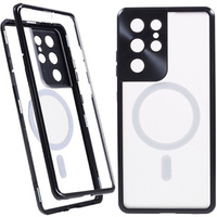 Magnetic Dual Glass MagSafe case for Samsung Galaxy S21 Ultra, black