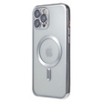 Case for iPhone 12 Pro, Electro MagSafe, silver + Screen Glass