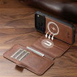 2-in-1 flip case for iPhone 17 Pro Max, SUTENI, for MagSafe, brown