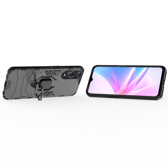 Case for Oppo A78 5G, Kickstand Ring, black