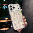 Magnetic case with floral laser pattern for iPhone 17 Pro