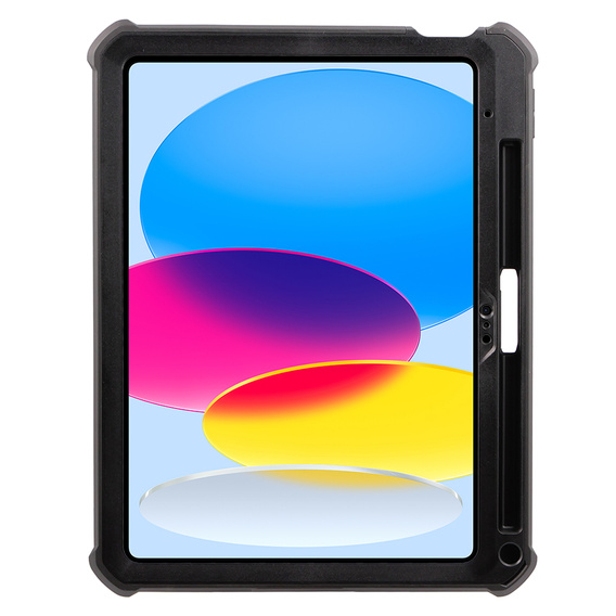 Armored case for iPad 10.9 2022 10 Gen, Dexnor Full Body, black