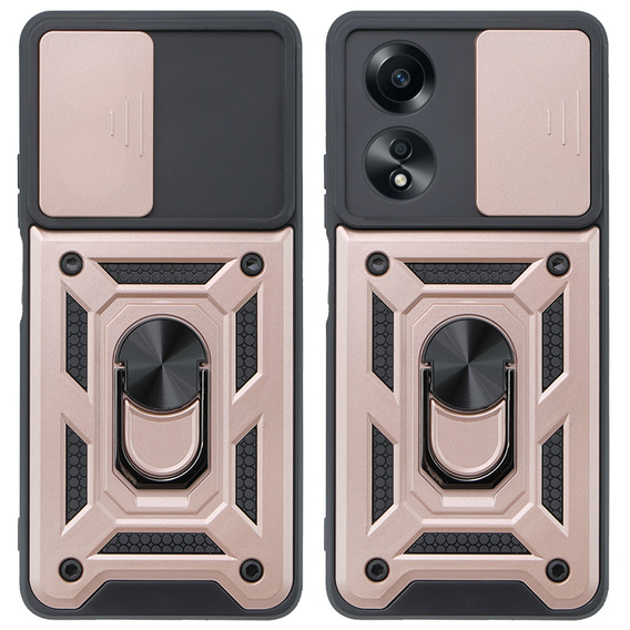 Case for Oppo A38 4G / Oppo A18 4G, CamShield Slide, pink rose gold