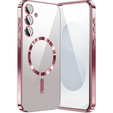 Case for Samsung Galaxy S25, Electro MagSafe, pink rose gold + Screen Glass