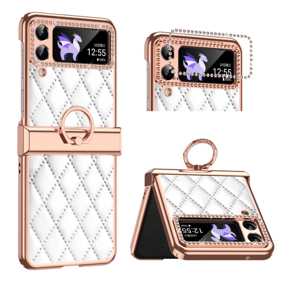 Case for Samsung Galaxy Z Flip 4 5G, Rhombus Grid