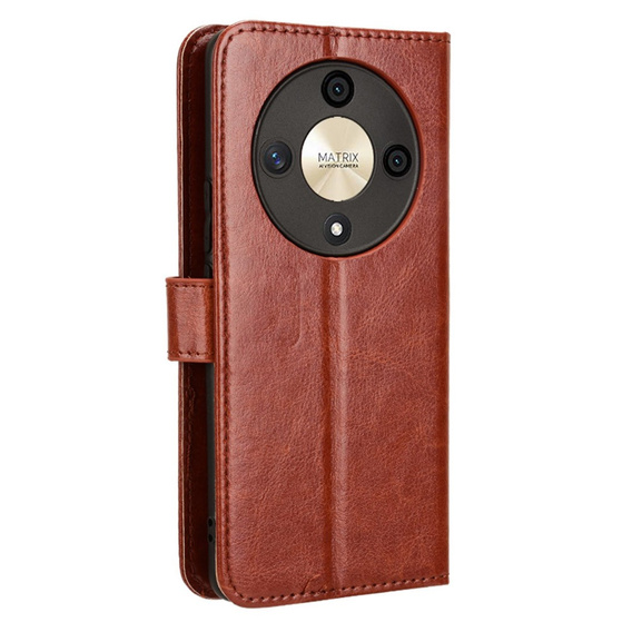 Flip case for Honor Magic 6 Lite 5G, Crazy Horse Wallet, brown