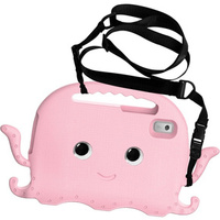 Children's case for Lenovo Tab M9, with handle, octopus, pink