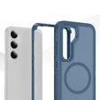 Case with frame for Samsung Galaxy S23 FE, for MagSafe, blue