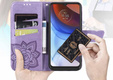 Flip case for Motorola Edge 50 Fusion 5G, Butterfly, purple