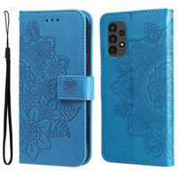 Flip case for Samsung Galaxy A13 4G, Mandala Flower, blue
