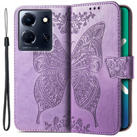 Flip case for Infinix Note 30 5G, Butterfly, purple