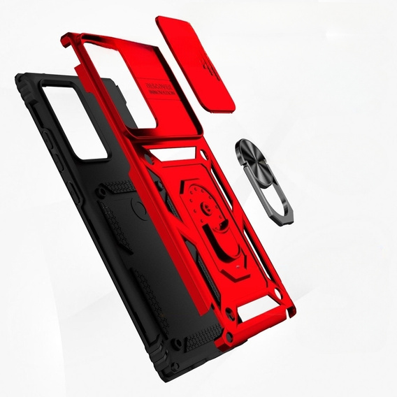 Case for Samsung Galaxy Note 20 Ultra, CamShield Slide, red