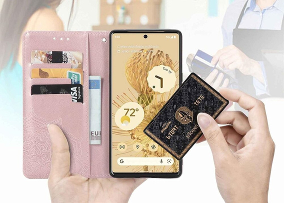 Flip case for Oppo Reno 11F 5G, Mandala, pink rose gold