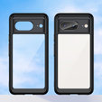 Case for Google Pixel 8, Fusion Hybrid, with camera protection, transparent / black