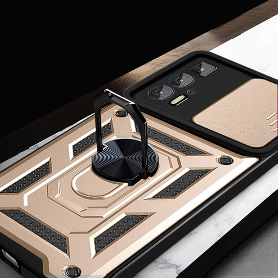 Case for Motorola Edge 20 Pro, CamShield Slide, gold