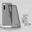 IMAK Case for Sony Xperia 10 V, UX-5 Series Slim, transparent / black