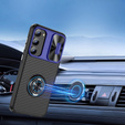 Case for Samsung Galaxy S23, Camera Slide Ring, black / blue