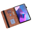 Flap case for Lenovo Tab M9, flower, brown