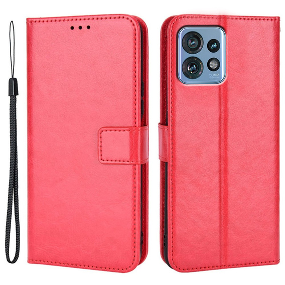 Flip case for Motorola Edge 40 Pro, Wallet, red