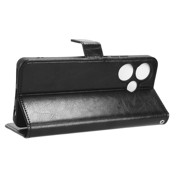Flip case for Infinix Hot 30i, Crazy Horse Wallet, black