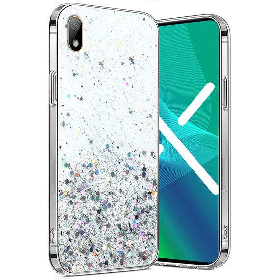 Case for Huawei Y5 2019, Glittery, transparent