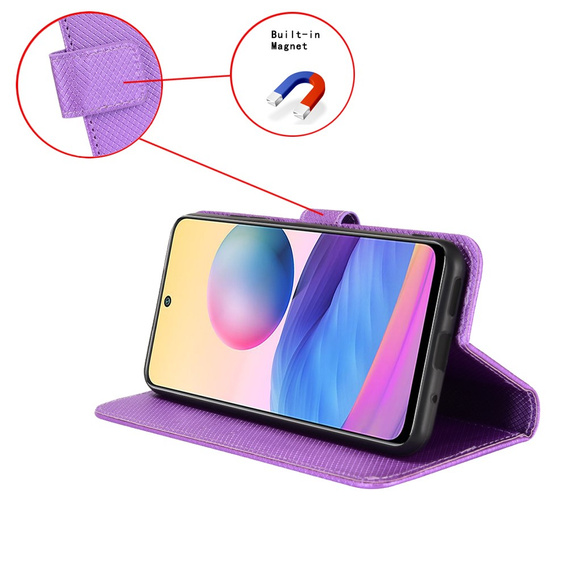 Flip case for Xiaomi Redmi Note 13 5G, Wallet Smart Magnet, purple