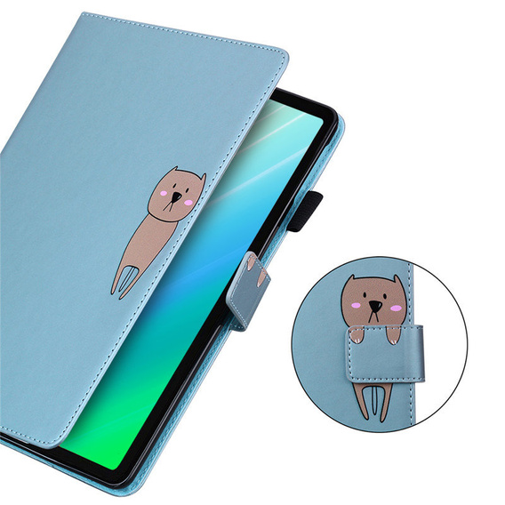 Case for iPad 10.2" 2021/2020/2019 (9/8/7 gen.), with flap, animal, blue