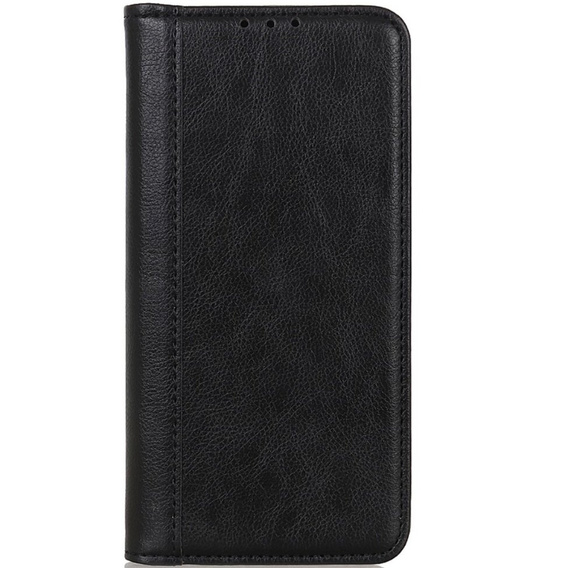 Case for Samsung Galaxy S24+ Plus, Wallet Litchi Leather, black