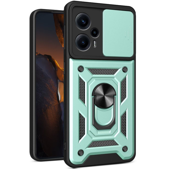 Case for Xiaomi Poco F5, CamShield Slide, green