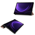 Case for Samsung Galaxy Tab S9 FE, Tri-fold, pink rose gold