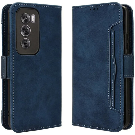 Flip case for Oppo Reno 12 Pro, Card Slot, dark blue