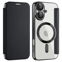 Flip case for iPhone 16, RFID Wallet MagSafe CamShield, black