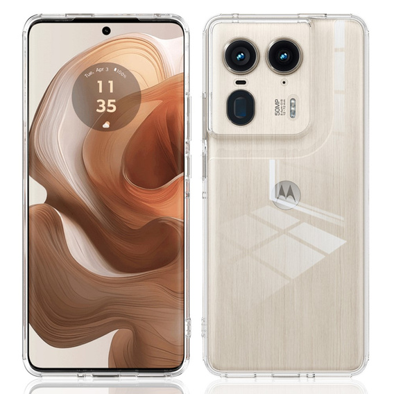 Case for Motorola Edge 50 Ultra, Fusion Hybrid, transparent