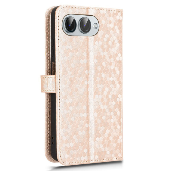 Flip case for T Phone 3 5G, Wallet Rhombus, gold