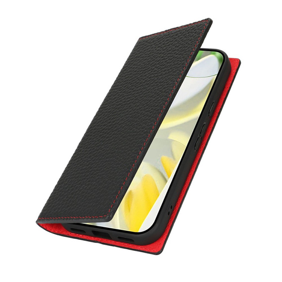Flap case for Google Pixel 10 Pro XL, Litchi Grain leather, black